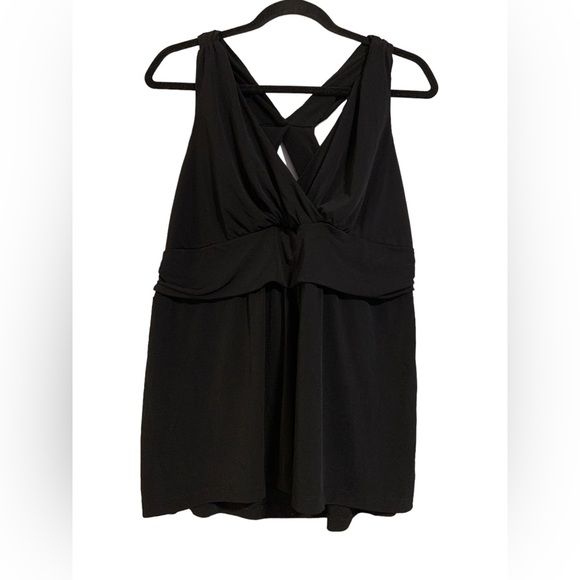 torrid Tops - Vintage Torrid Pink Tag label black tank top shirt plus size 0 sleeveless vtg